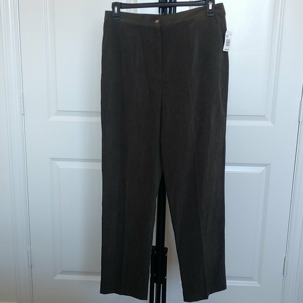ORVIS Size 14 Brown Woman Dress Pants Classic